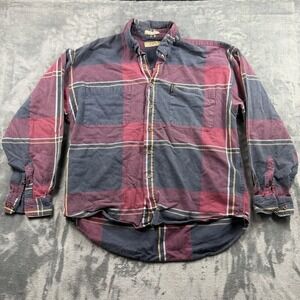 Vintage Guess Classic Sportswear Shirt Men X-Large Plaid Logo 90s
